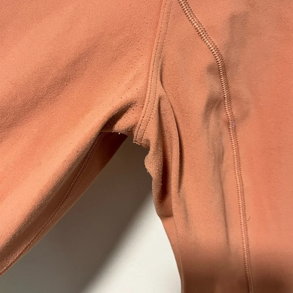 Lululemon Rust Orange Long Sleeve Scoop Back Crop Top